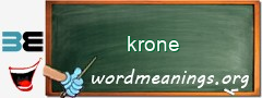 WordMeaning blackboard for krone